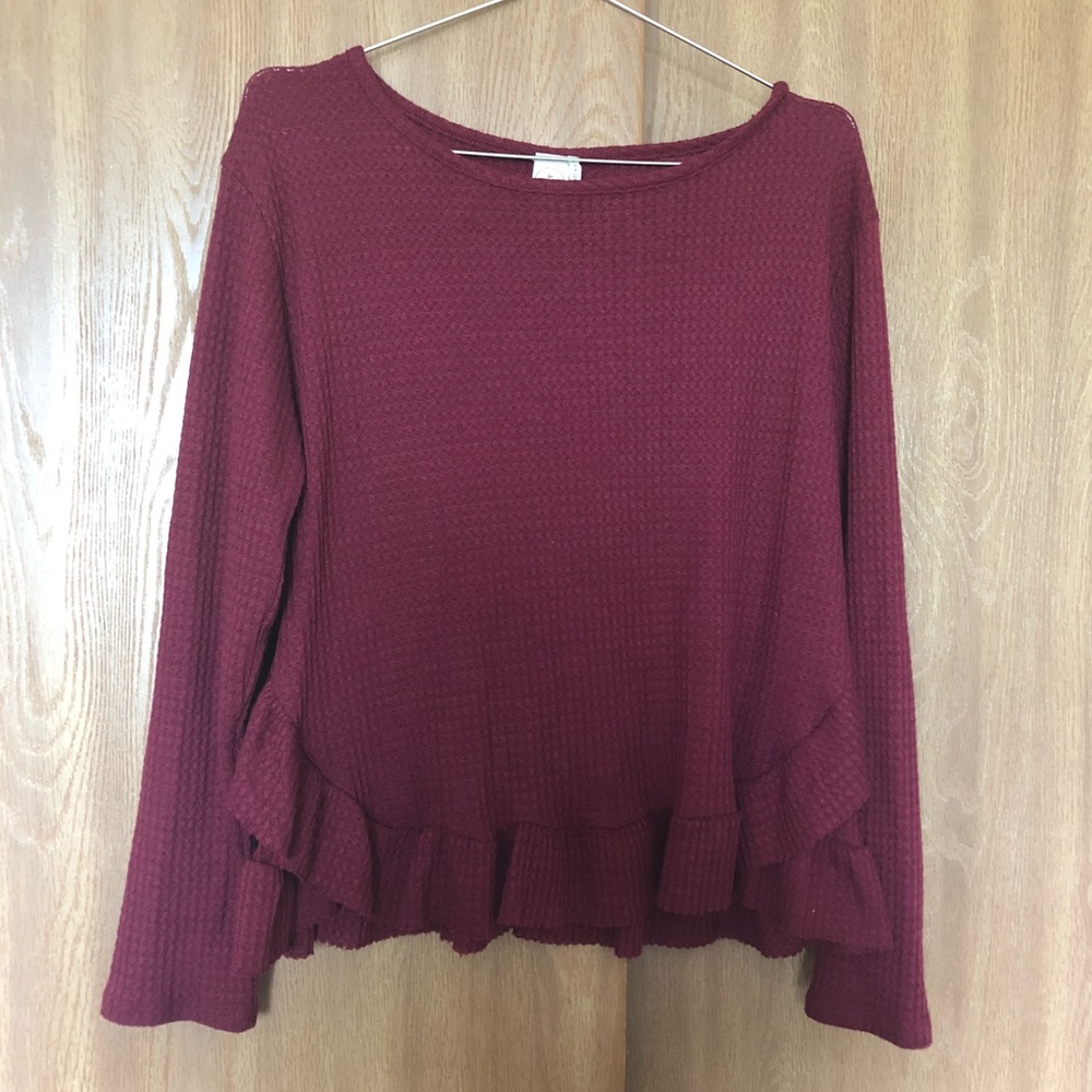 Paper Crane Ruffled Sweater
